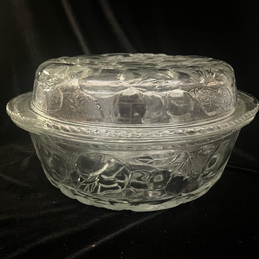 𝓥𝓲𝓷𝓽𝓪𝓰𝓮 Libby Glass , pressed glass 3in1 casserole dish